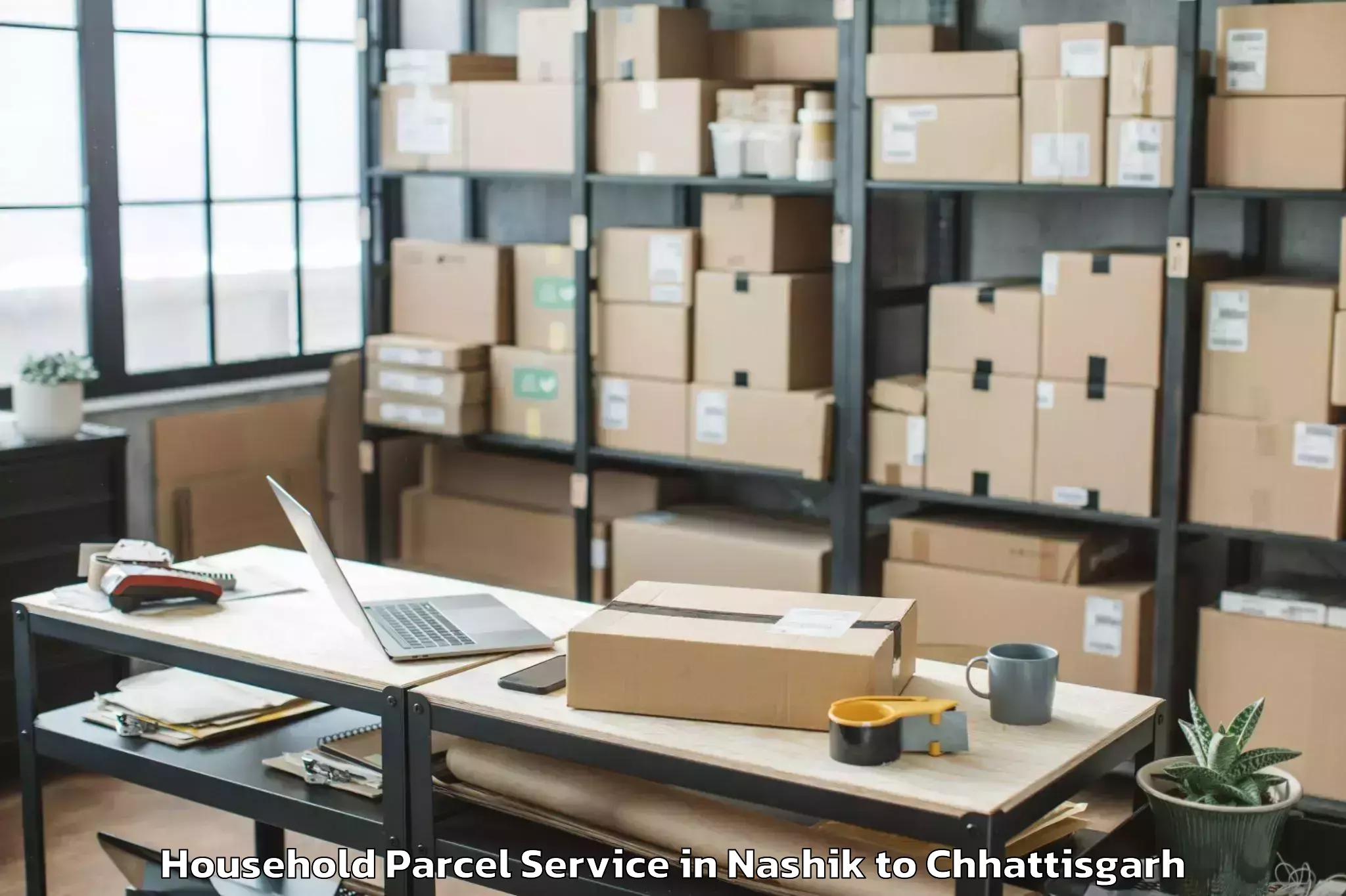 Book Your Nashik to Khairagarh Household Parcel Today